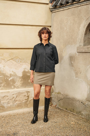 Laura shirt 3/4 sleeve black stripe