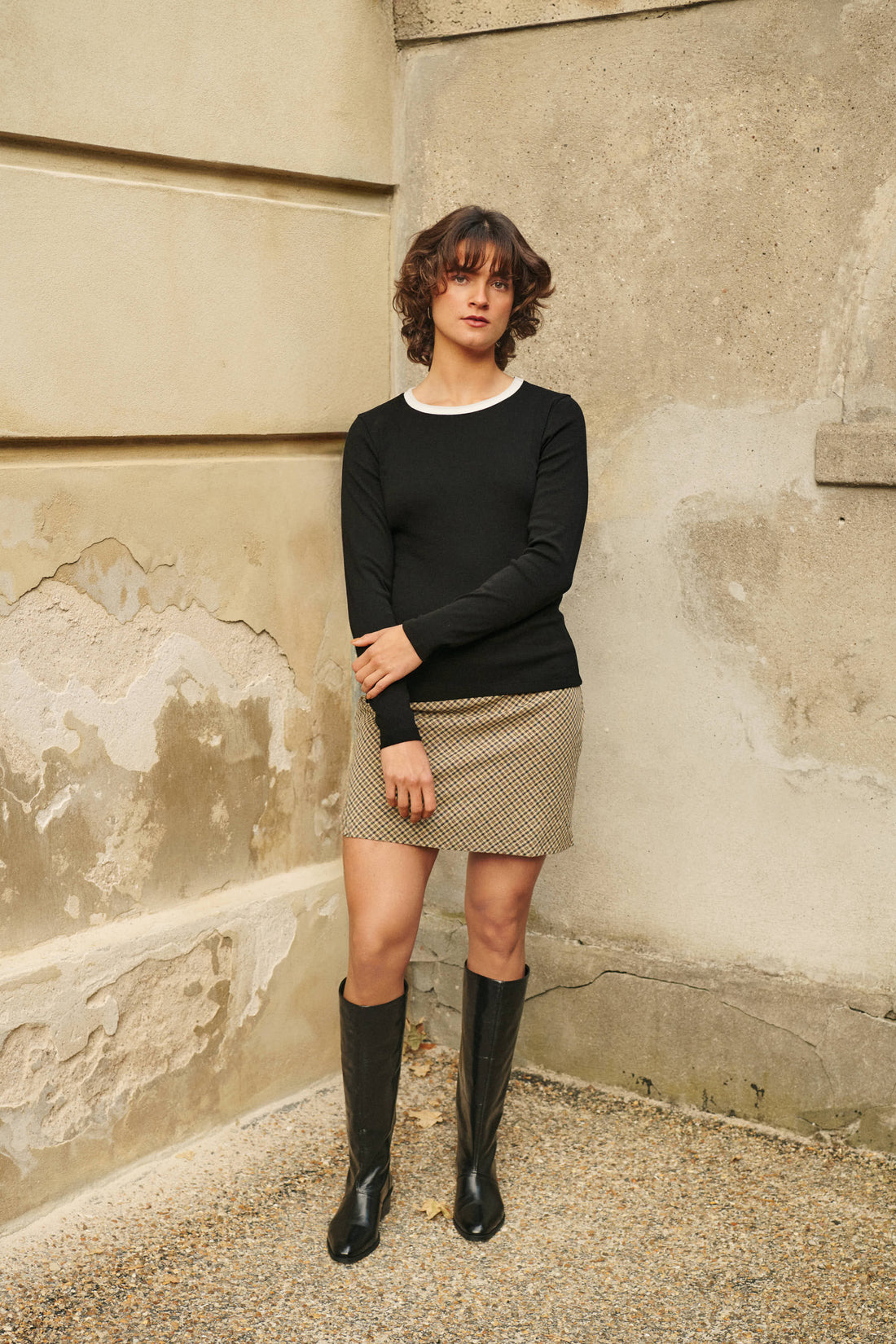 Stella long sleeve  t-shirt black/off-white