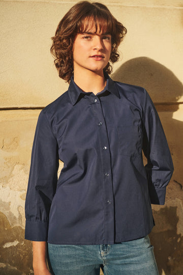 Laura shirt 3/4 sleeve navy