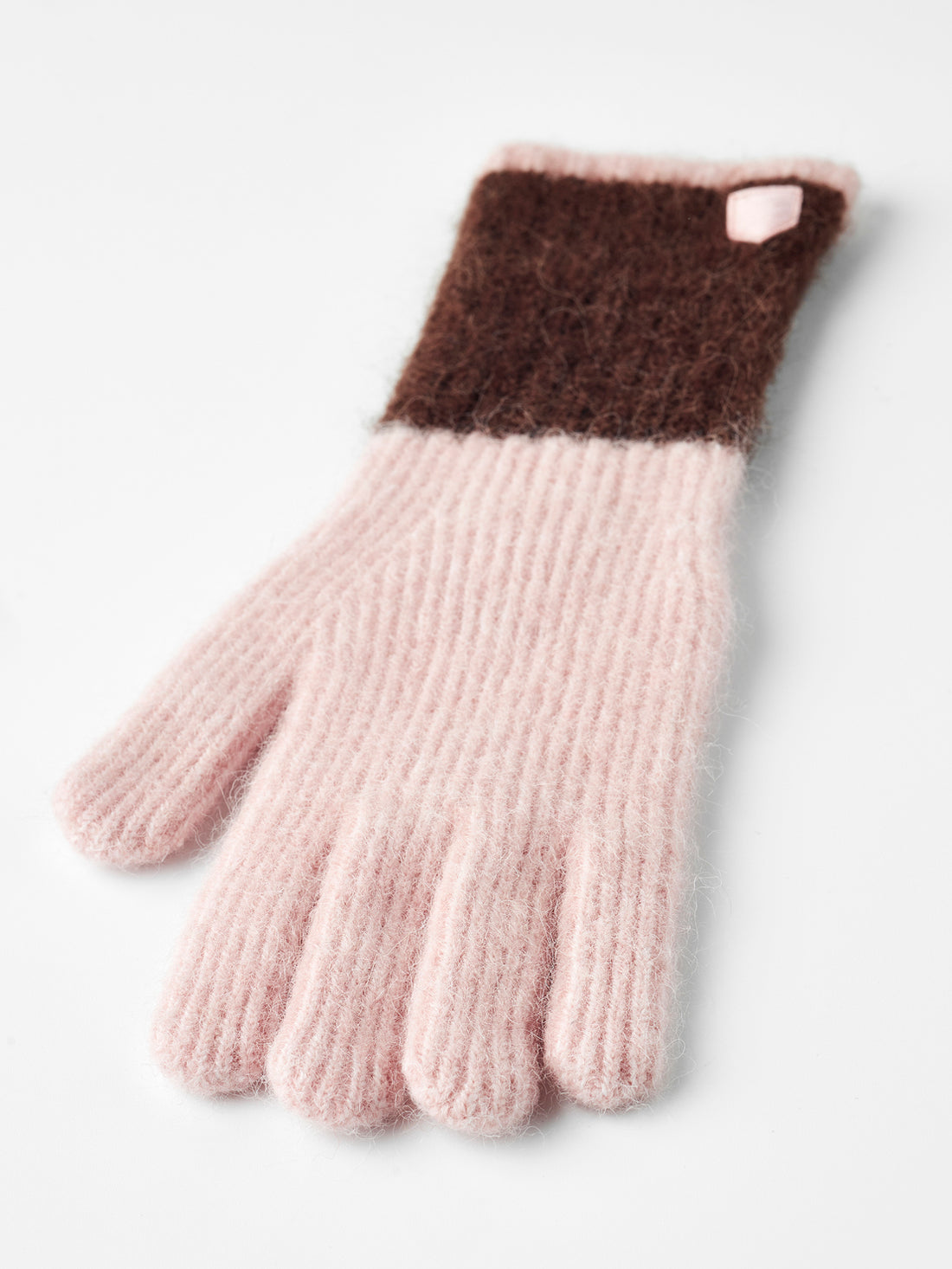 Moritz striped mitt brown/light pink