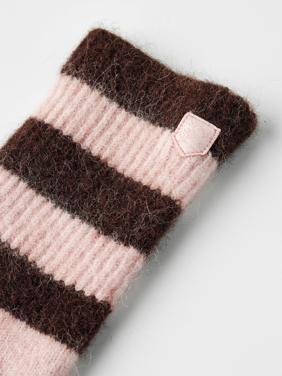 Moritz striped mitt brown/light pink