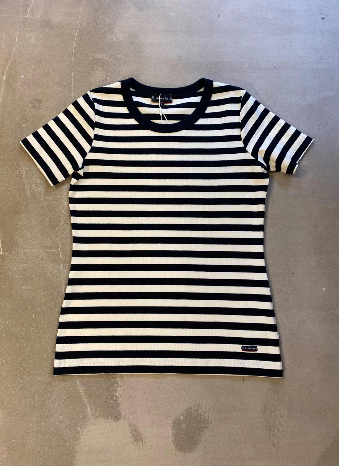 Mariniere hillion femme t-shirt navy/off white