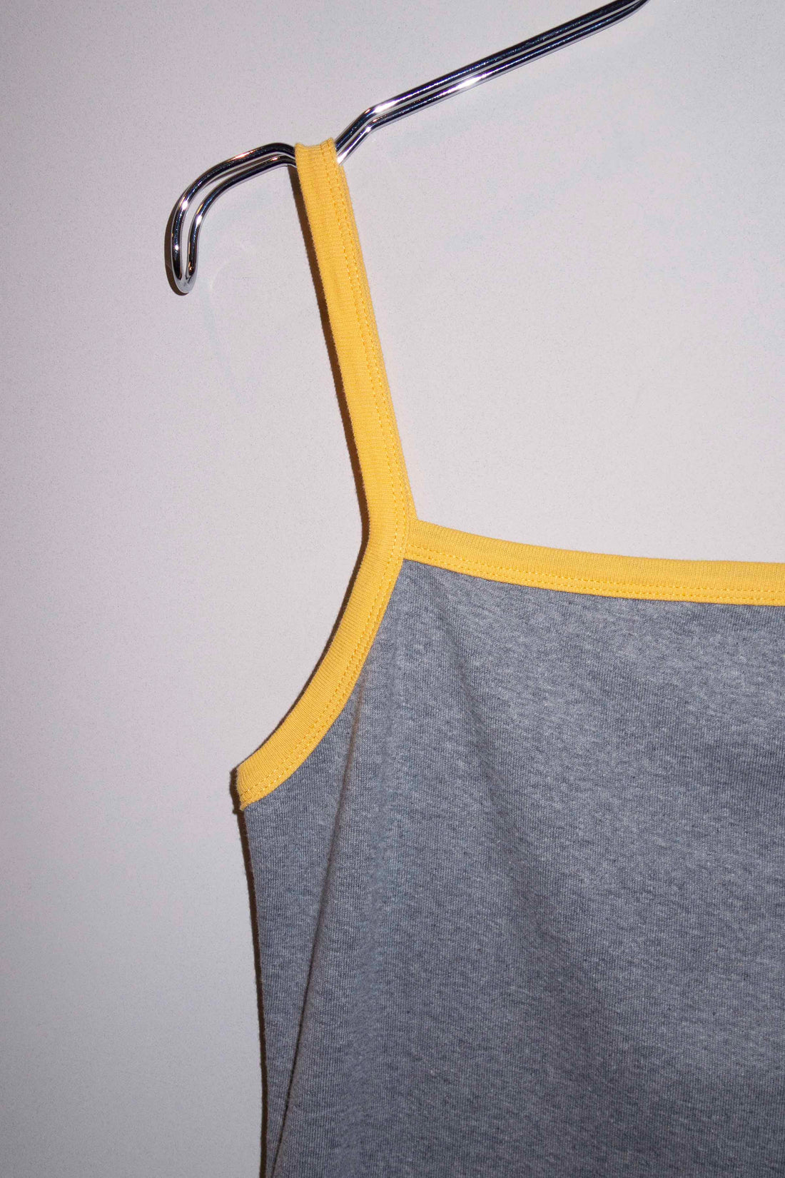 Aya top grey melange/warm yellow