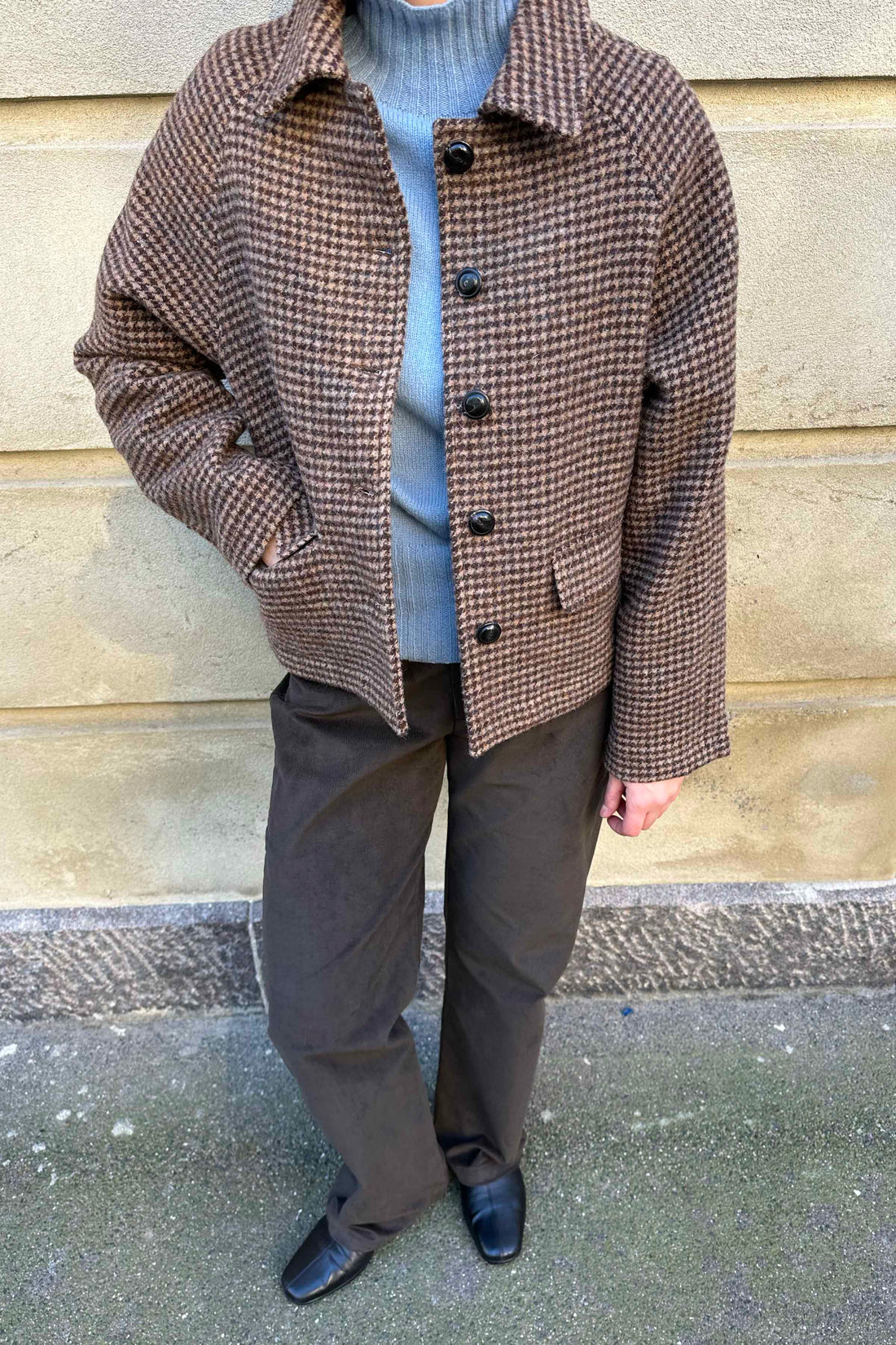 Kristine jacket camel/brown checks