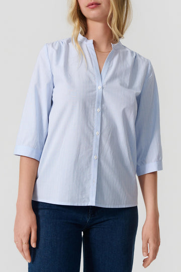 Caroline shirt light blue stripe