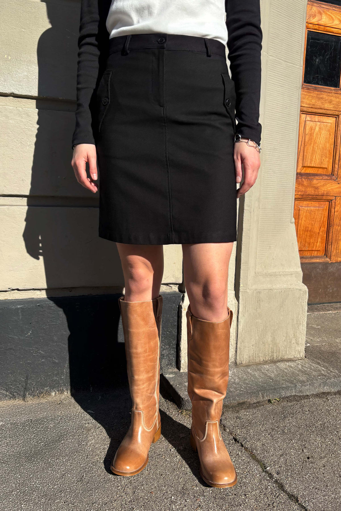 Cecilia skirt black twill