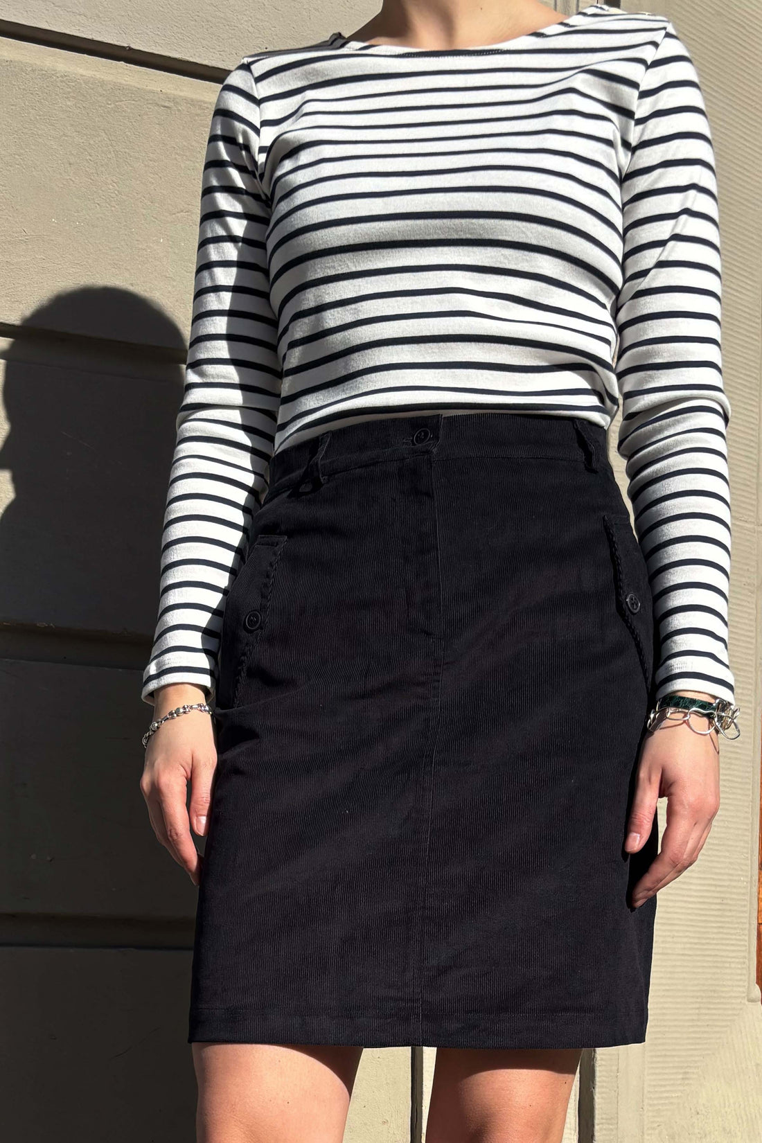 Cecilia skirt navy corduroy