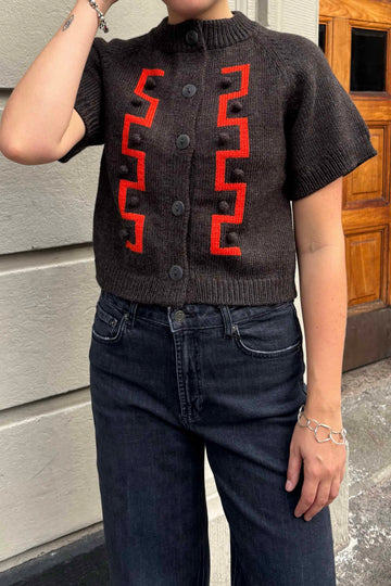 Walnut key cardigan
