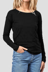 Dorrie long sleeve t-shirt red/cream stripe