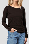 Dorrie long sleeve t-shirt red/cream stripe