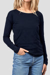 Dorrie long sleeve t-shirt red/cream stripe