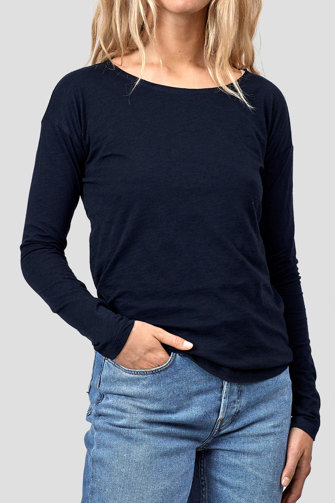 Dorrie long sleeve t-shirt navy