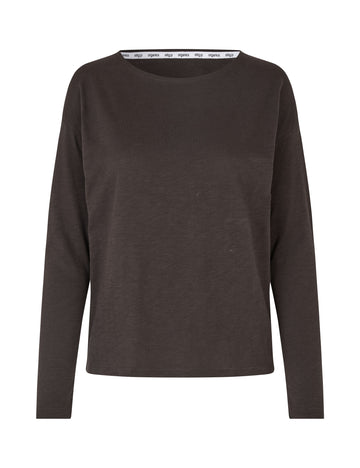 Dorrie long sleeve t-shirt dark brown