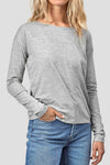 Dorrie long sleeve t-shirt red/cream stripe
