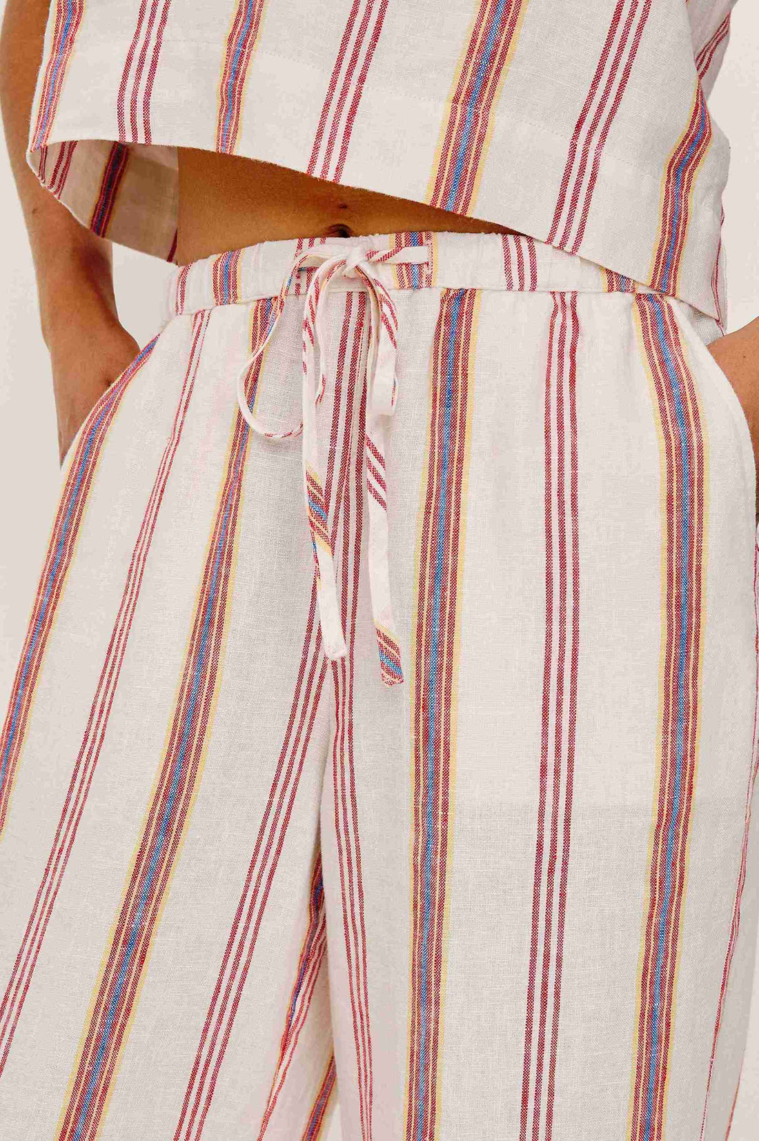 Emmie linen pants primavera stripe