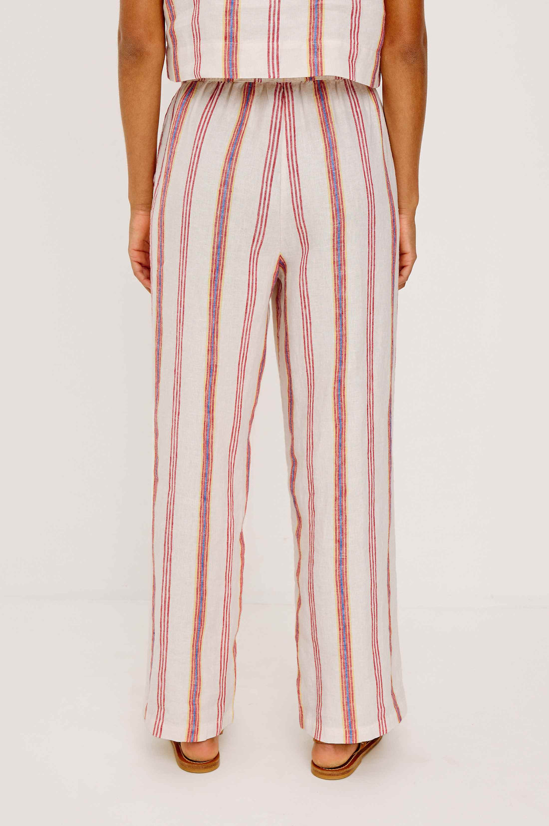 Emmie linen pants primavera stripe