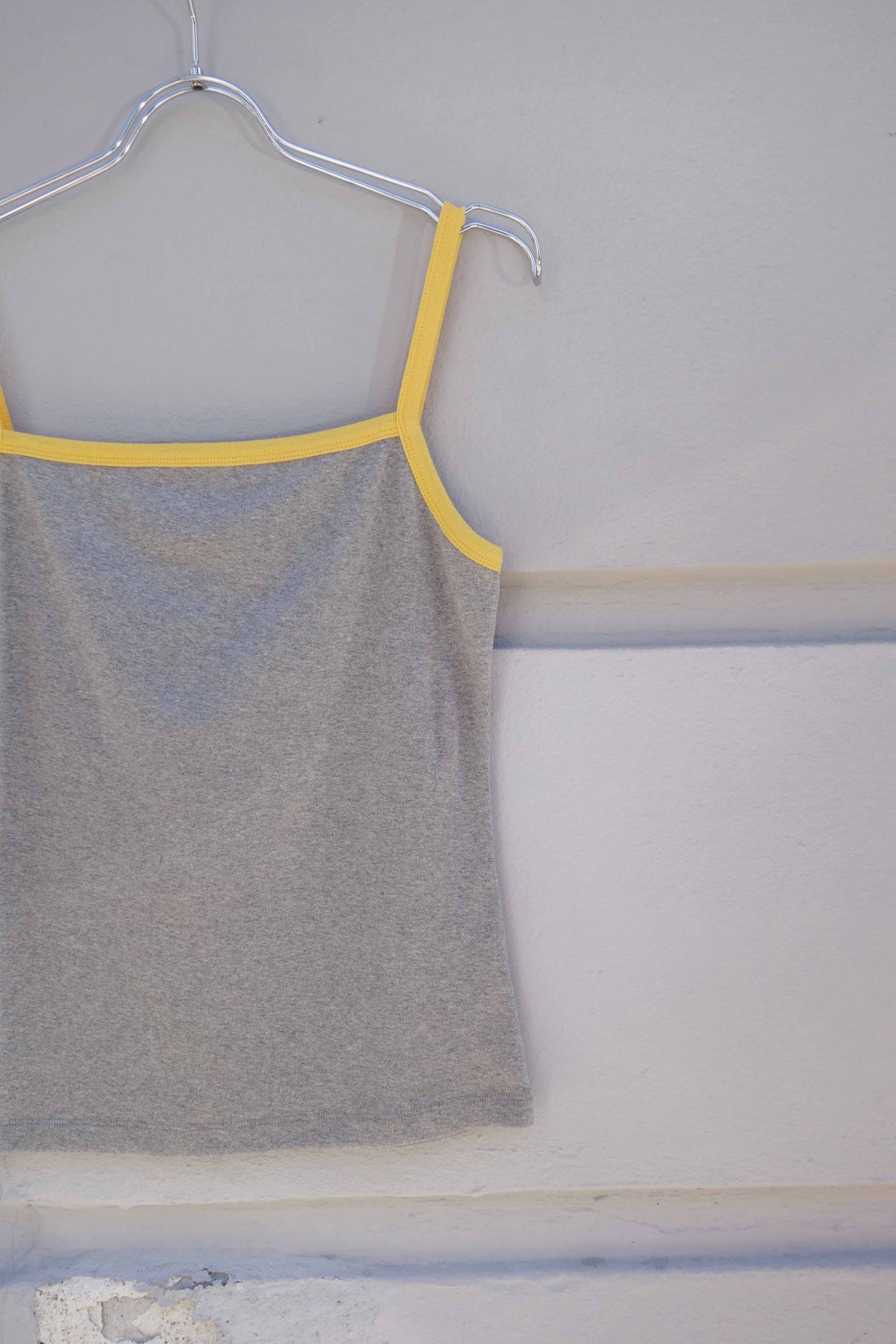 Aya top grey melange/warm yellow
