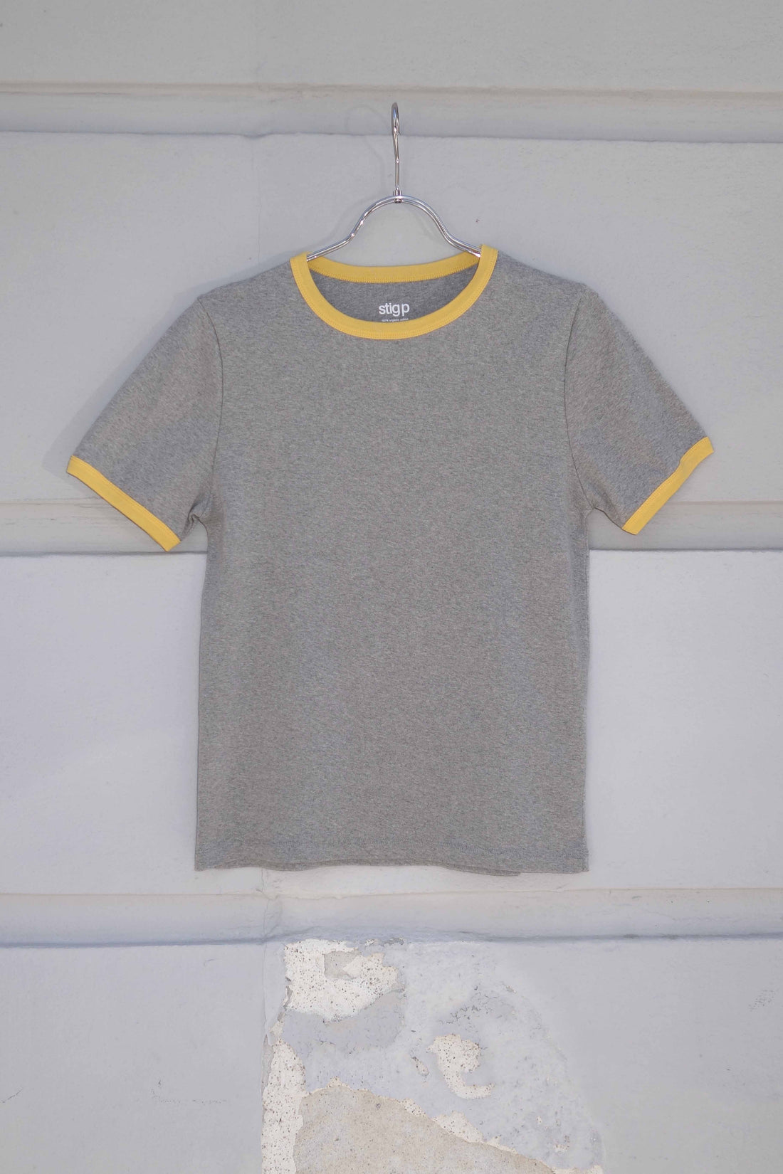 Stella t-shirt grey melange/warm yellow