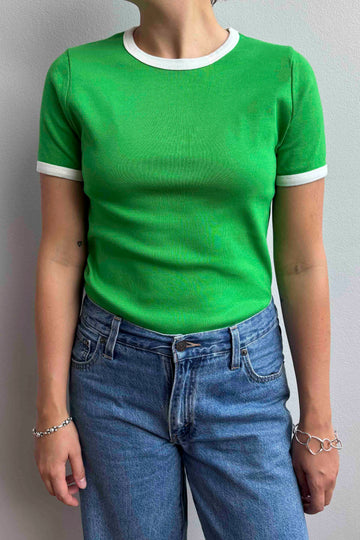 Stella t-shirt green/off-white