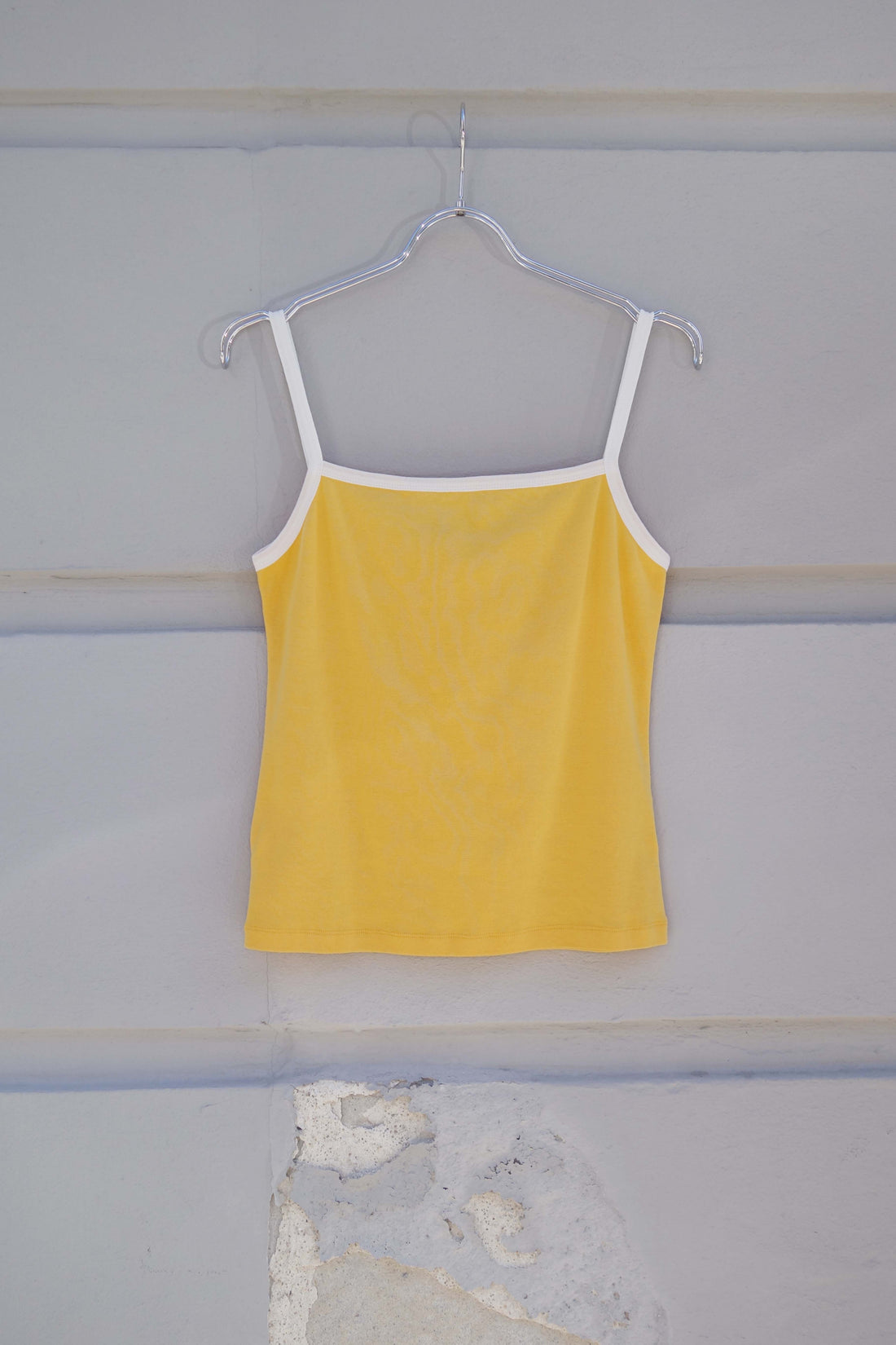 Aya top warm yellow/off-white