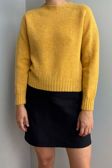 Lambswool crew-neck nectar