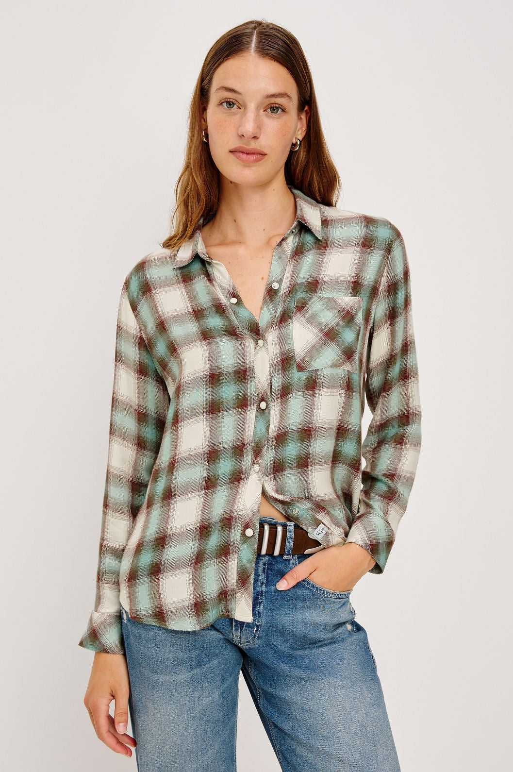 Hunter shirt birch olive teal