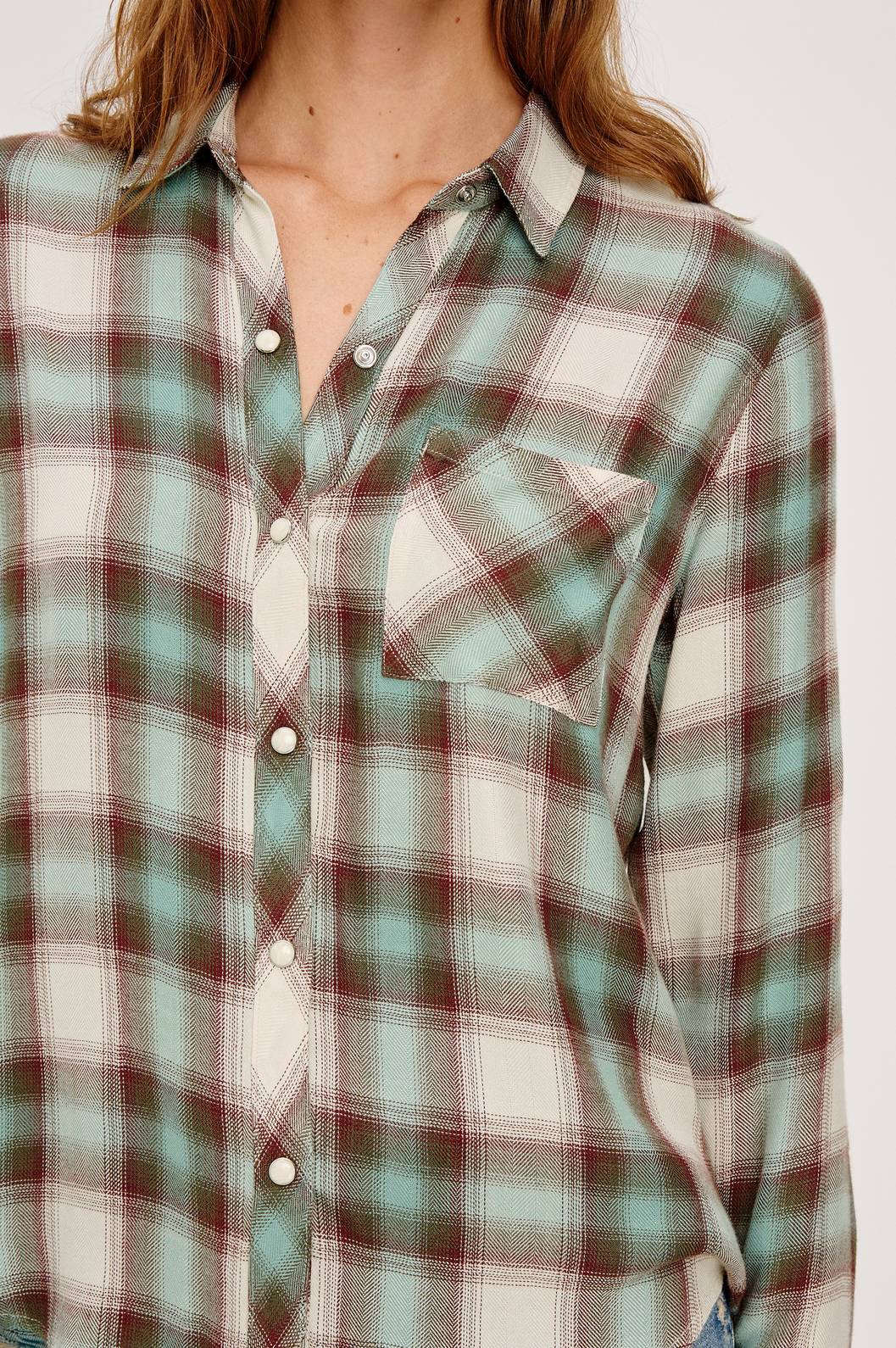 Hunter shirt birch olive teal