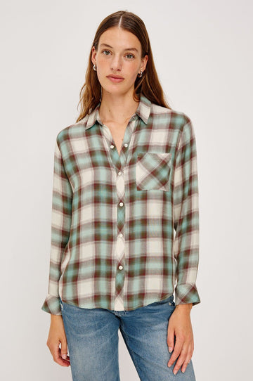 Hunter shirt birch olive teal