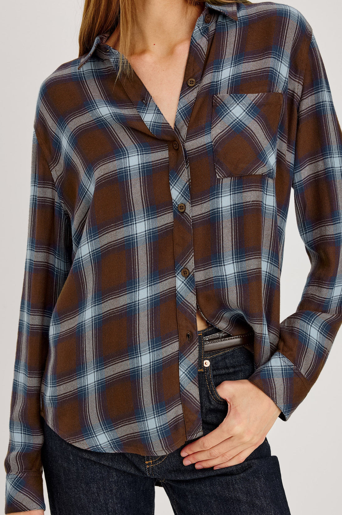 Hunter shirt espresso indigo