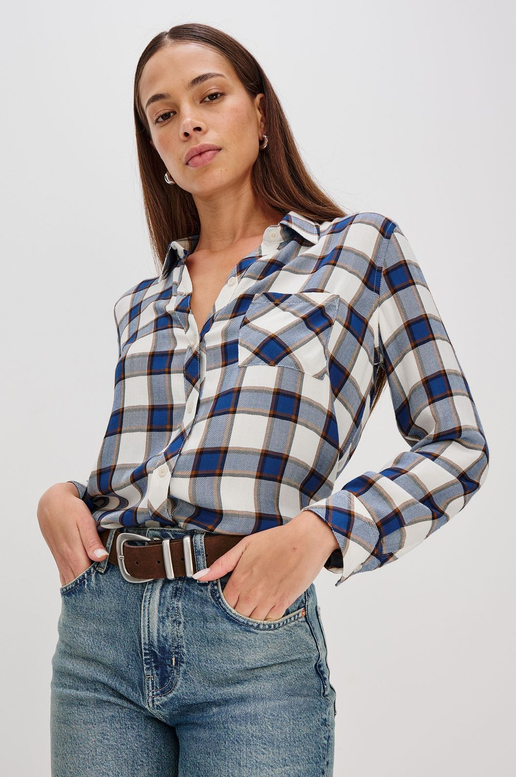 Hunter shirt golden cobalt