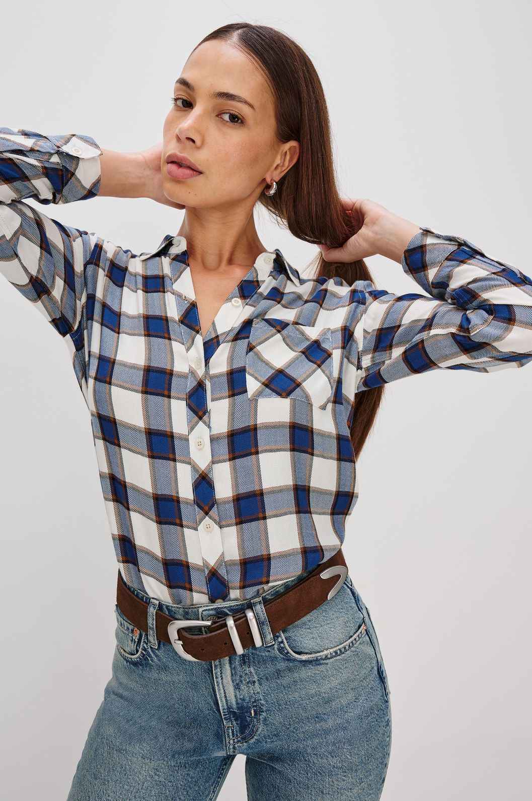 Hunter shirt golden cobalt