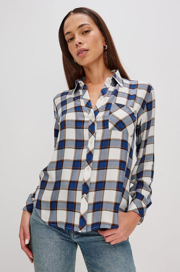 Hunter shirt golden cobalt