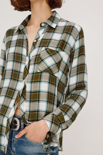 Hunter shirt olive stone blue