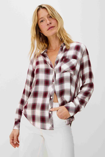 Hunter shirt raspberry wine