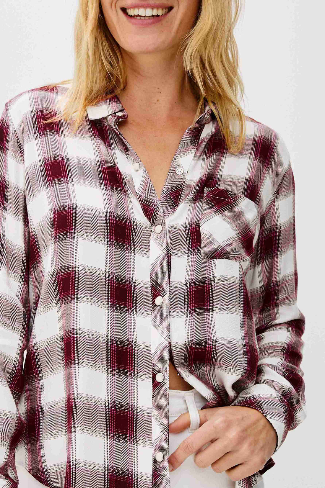 Hunter shirt raspberry wine