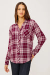 Hunter shirt raspberry wine