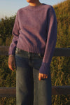 Lambswool crew-neck beetroot