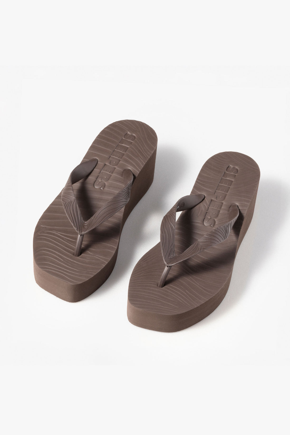 High platform dark brown