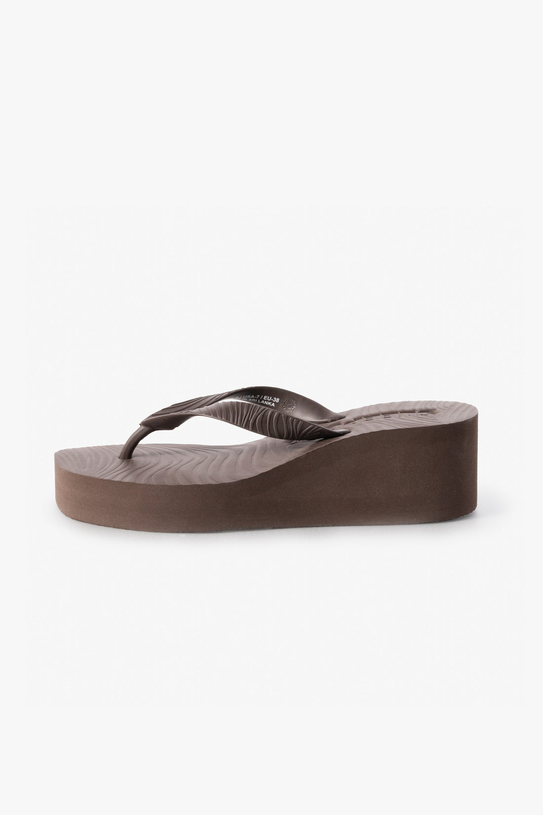 High platform dark brown