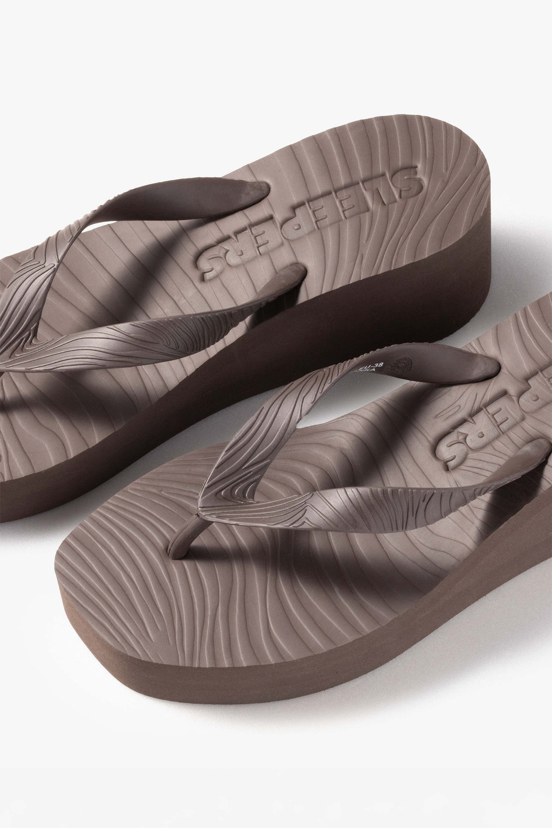 High platform dark brown