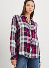 Hunter shirt faded plum ivory