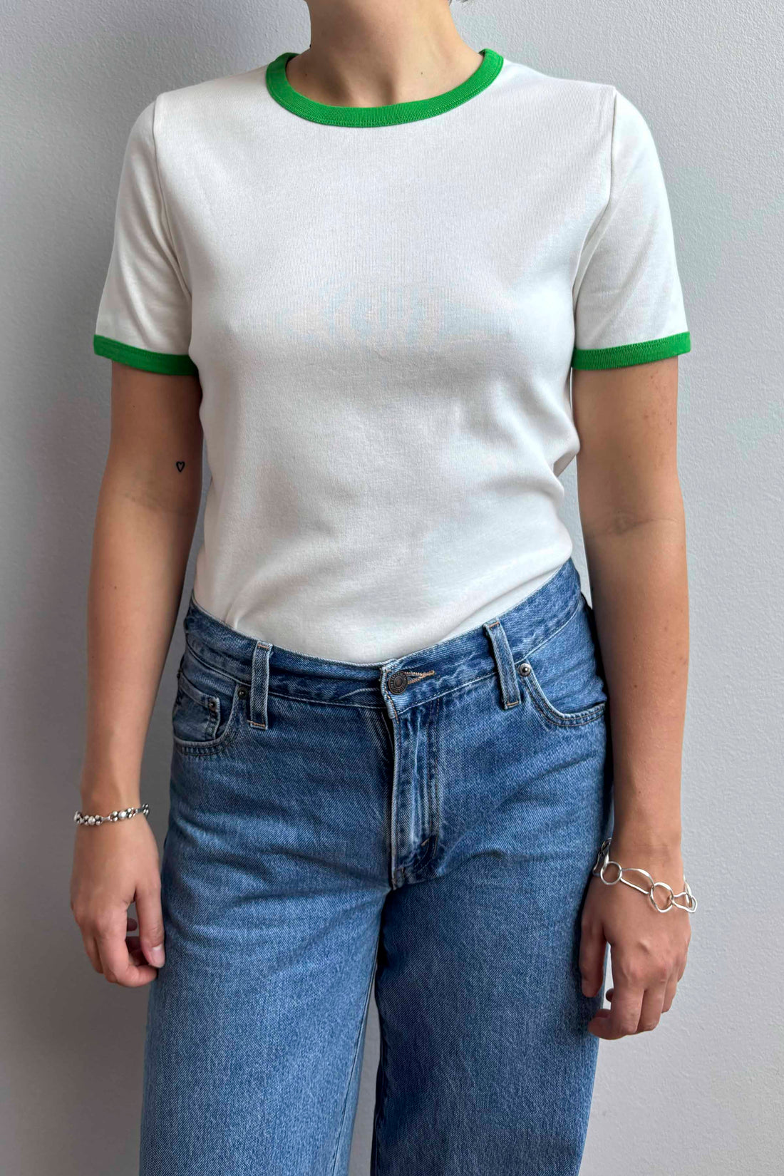 Stella t-shirt off-white/green