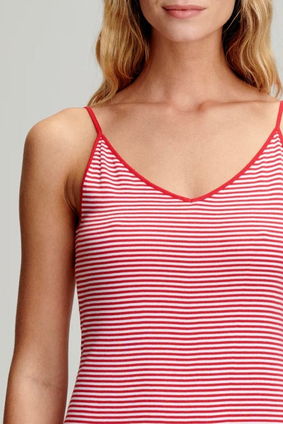 Cotton camisole red/white stripe