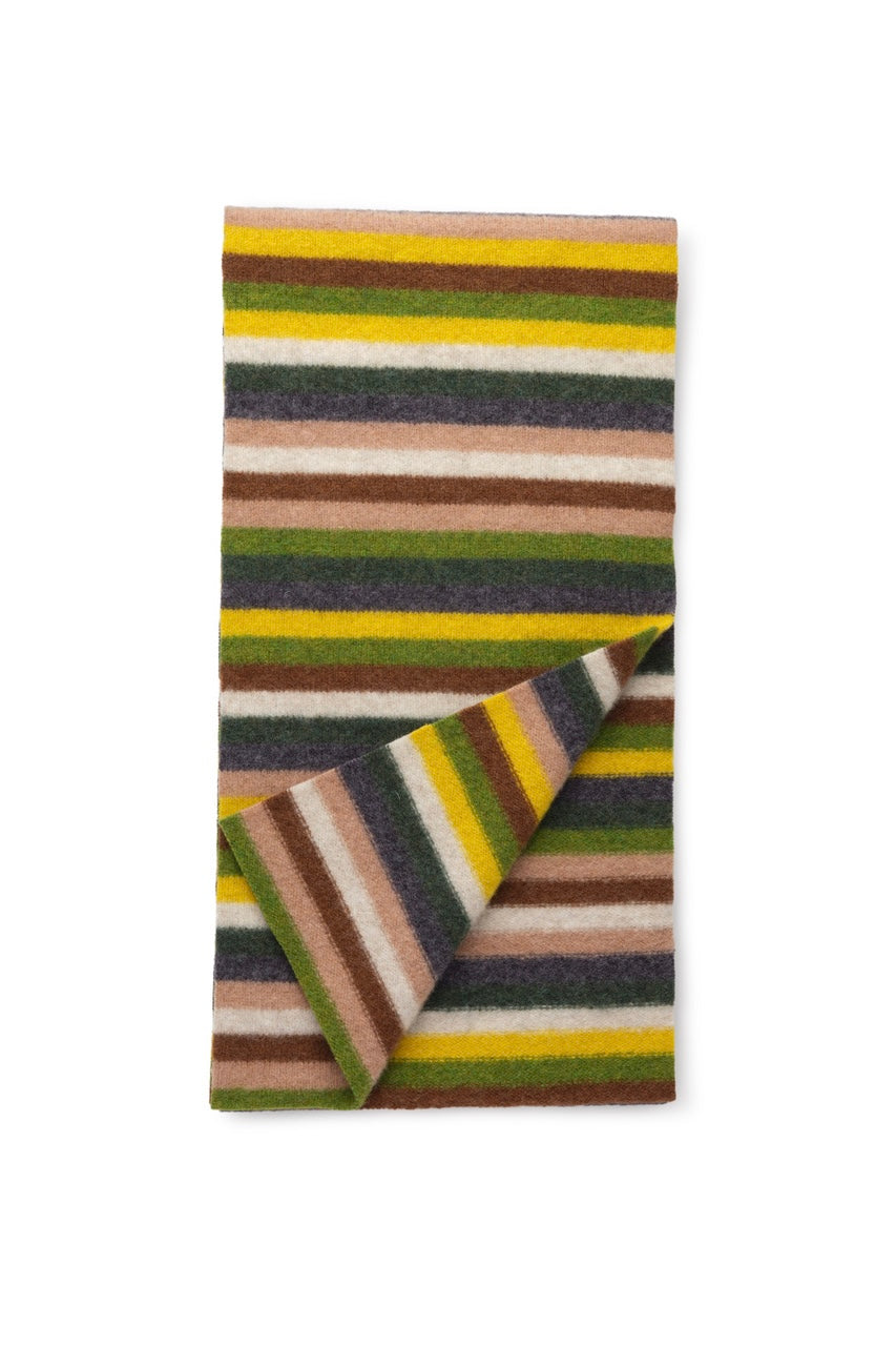 Ranza scarf green/multi stripe