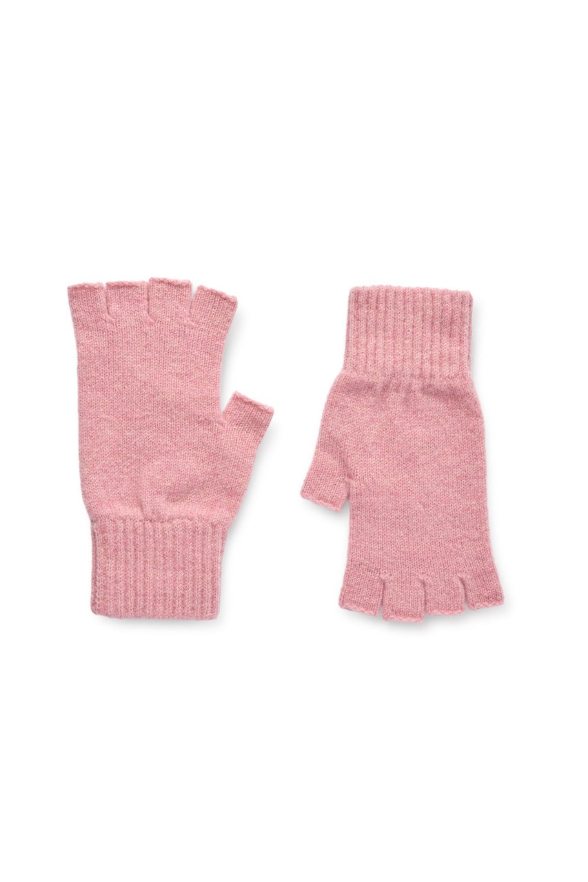 Iona fingerless gloves light pink