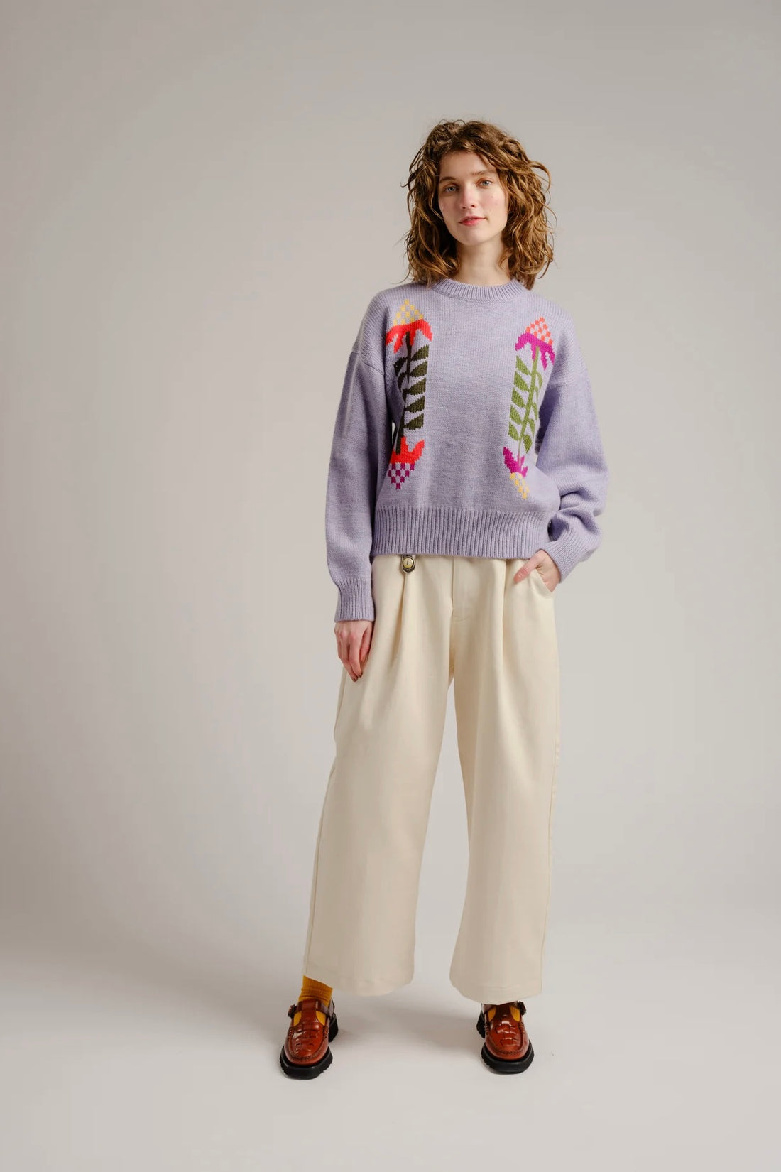 Cone flower sweater