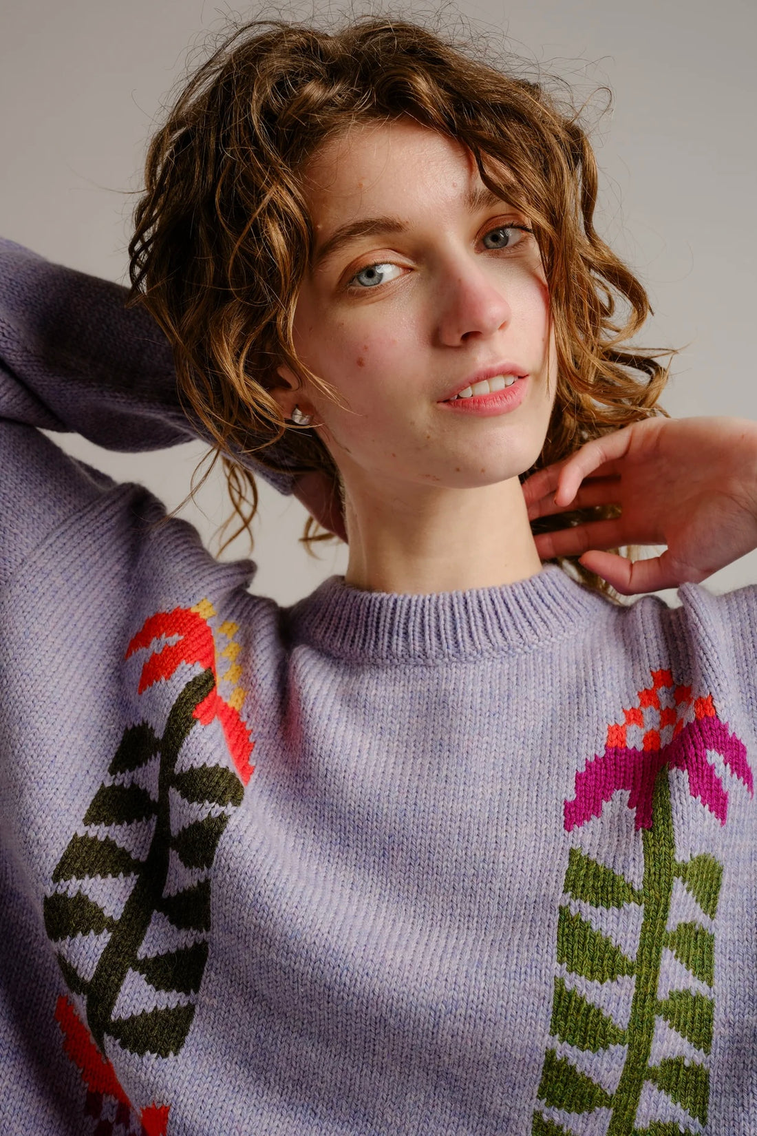 Cone flower sweater