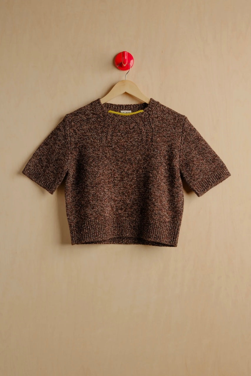 Peak tee walnut marl