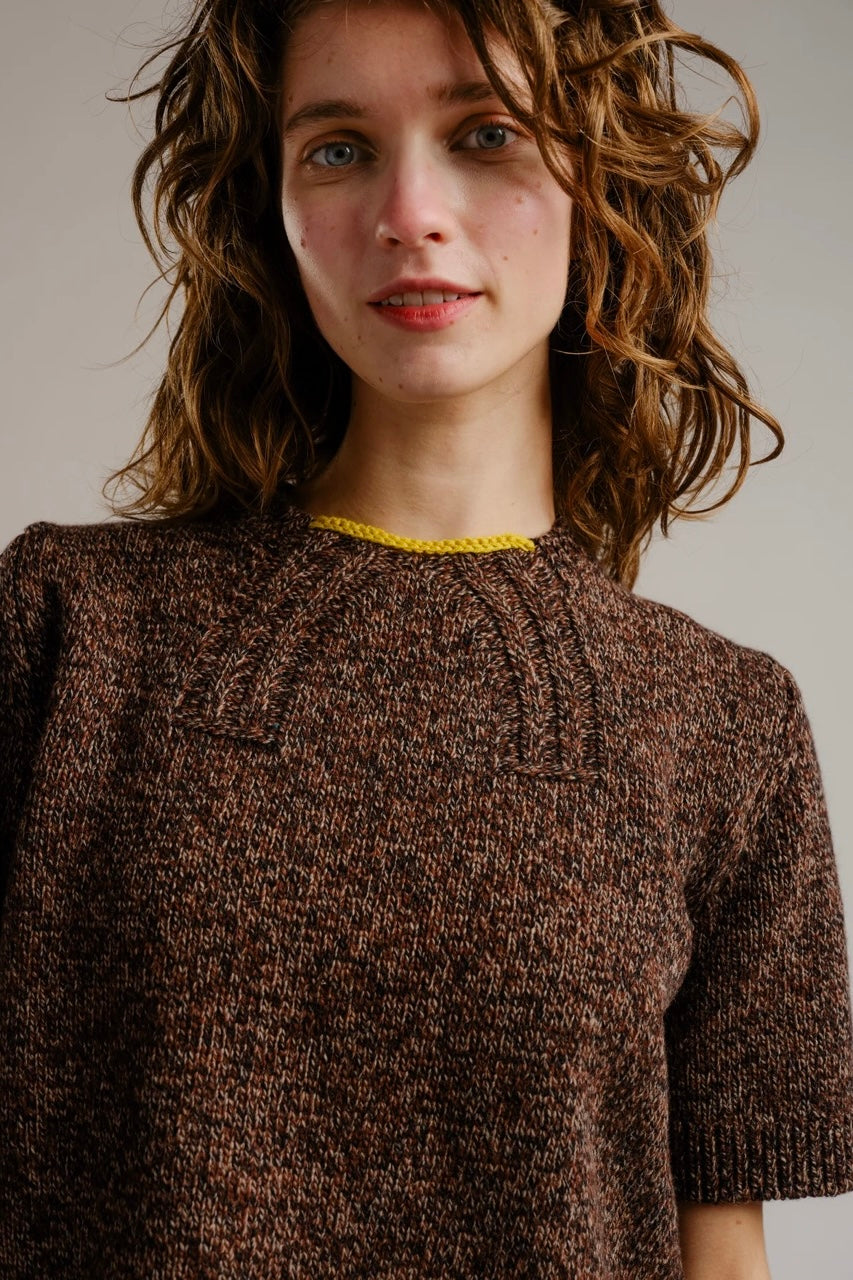 Peak tee walnut marl