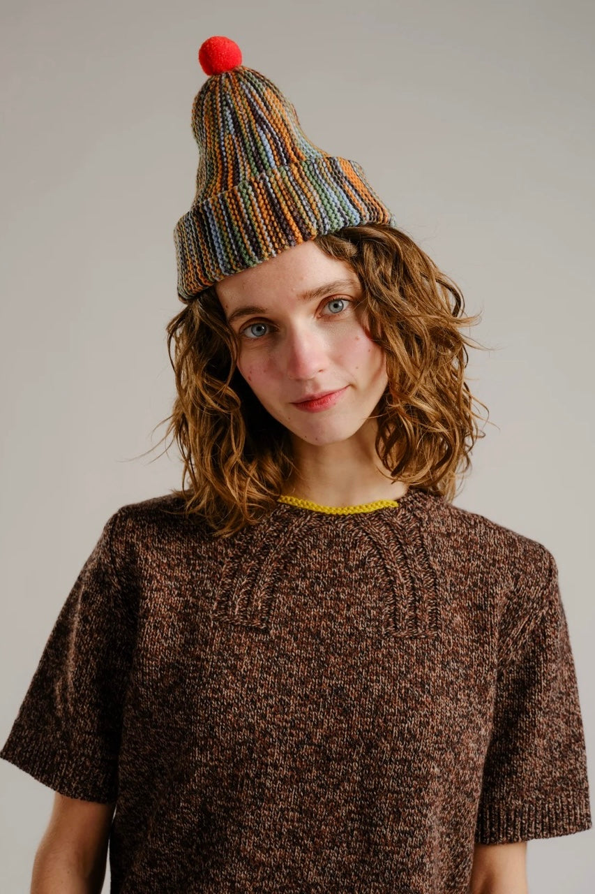 Peak tee walnut marl